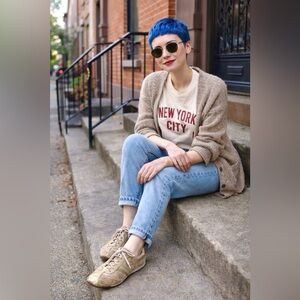 Coach Katelyn Gold Sneakers Women’s 9, Style A1166, Signature C Logo Metallic